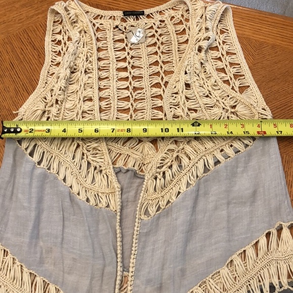 Coco and Carmen Crochet Long Vest New - Picture 8 of 8